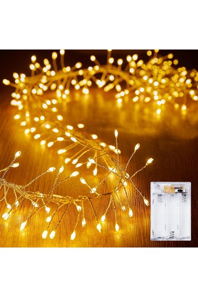 Generic 10 ft Battery-Operated LED Firecracker Fairy String Lights – 120 LED ...