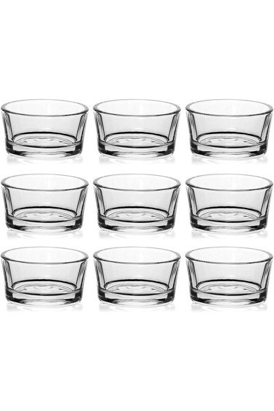 Generic Glass Candle Holder, 9 Pcs Clear Tea Light Candle Holder for Wedding ...