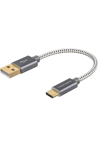 Generic كابل USB C بطول 6 بوصات، سلك شحن سريع من USB A إلى USB C