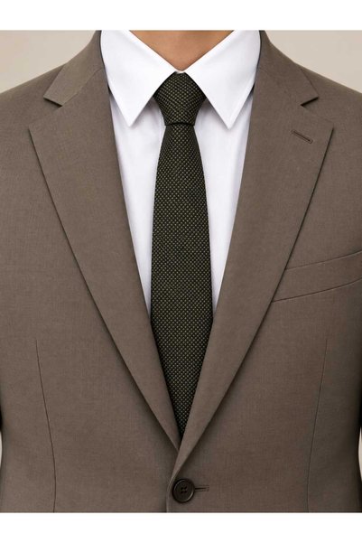 Kravatistan 5.5 cm dark khaki slim tie