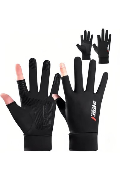 Generic Cycling Gloves for Men & Women - Sun Protective & Breathable, Two-Fin...
