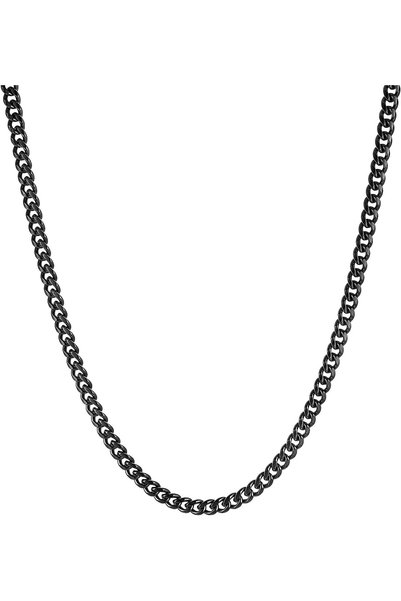Generic Cuban Chain for Men Stainless Steel Men's Silver Chain Diamond Cut Hi...