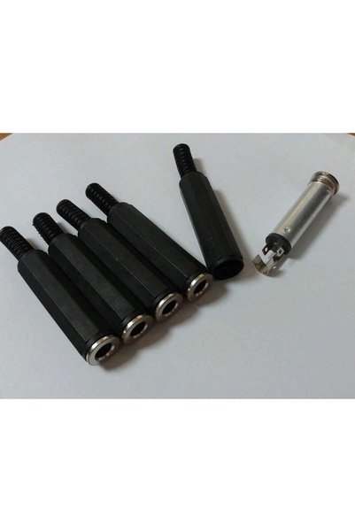 HANEL 6.3mm Dişi Lehimlik Konnektör Çivi Jack 6.3 mm dişi jack