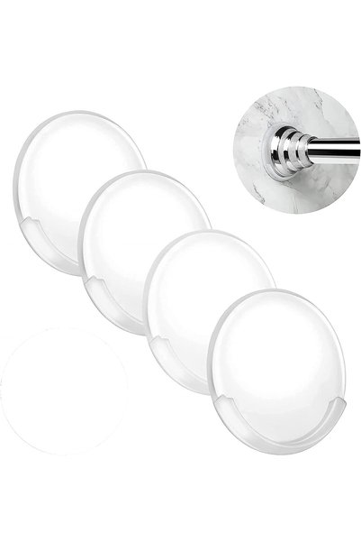 Generic 4 Pcs Adhesive Curtain Rod Holder,No Slippage Wall Mount Retainer of ...