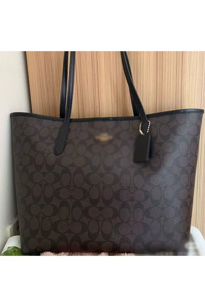 COACH 1941 حقيبة يد نسائية من القماش المميز، حقيبة كتف عصرية متعددة الاستخدام...