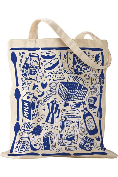 Generic Aesthetic Canvas Tote Bag with Pattern for Women, Sturdy Cloth Cotton...