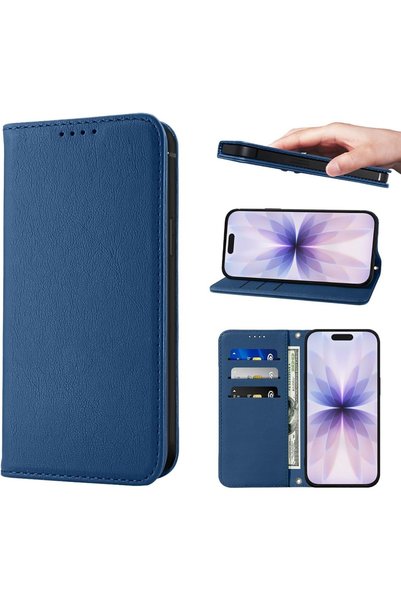 Generic غطاء قلاب لهاتف iPhone 17 من جلد PU مع إغلاق مغناطيسي وحامل بطاقات وم...