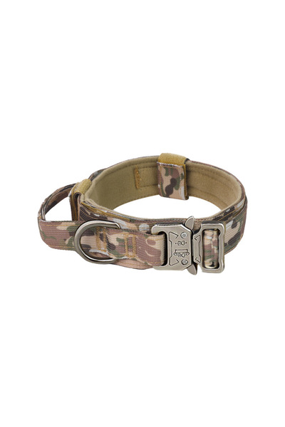 Choice طوق كلاب تكتيكي XL CAMOUFLAGE قابل للتعديل من النايلون العسكري مع مقبض...