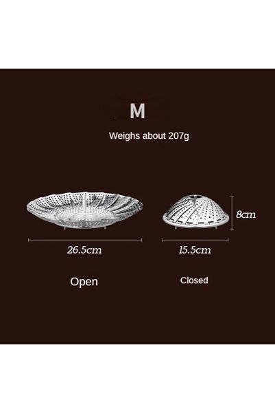 Choice M جديد 1 قطعة سلة مطبخ قابلة للطي من الفولاذ المقاوم للصدأ لطهي الفواك...
