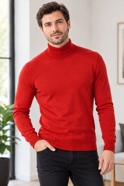 zeyoo collection ihb Men's Full Fisherman Knitwear Sweater