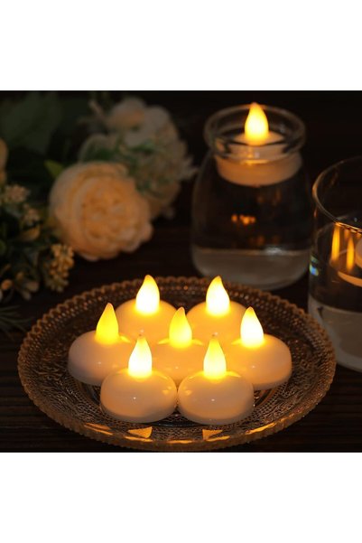 Generic 12 Pcs Flameless Floating Candles,Water Activated Flameless Floating ...