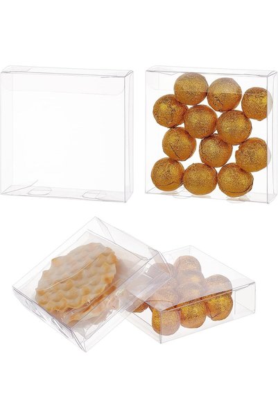 Generic Clear Gift Boxes, PVC Transparent Favor Boxes with Lid, Sturdy Rectan...