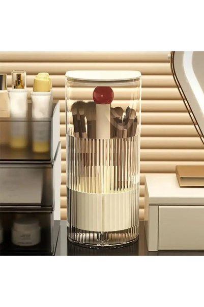 Choice A1 Automatic Lifting Makeup Brush Holder Dustproof Lid Cosmetic Storag...
