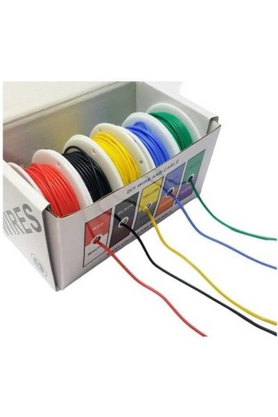 HANEL Çok Damar Silikon Montaj Kablosu Paketi - 16 AWG 5x4 Metre