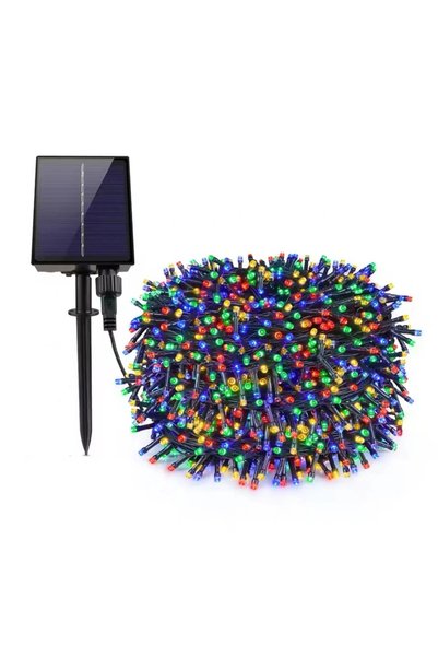 Sanlux Ghirlandă luminoasă solară 10 m, LED-uri multicolore, panou solar, 8 m...