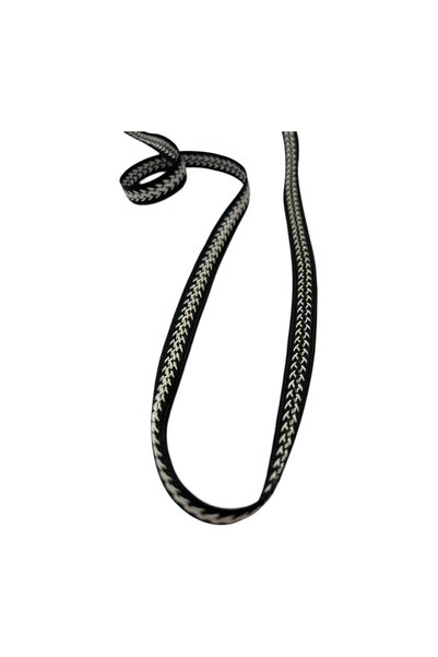 Atmosphere Fashion Bandă textilă, alb-negru, 10 mm, 10 metri liniari