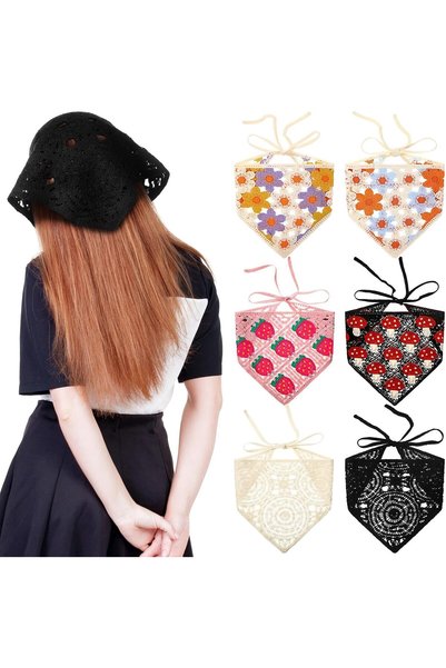 Generic 6 Pcs Hair Bandanas Head, Summer Hair Wraps & Soft Hair Accessories, ...