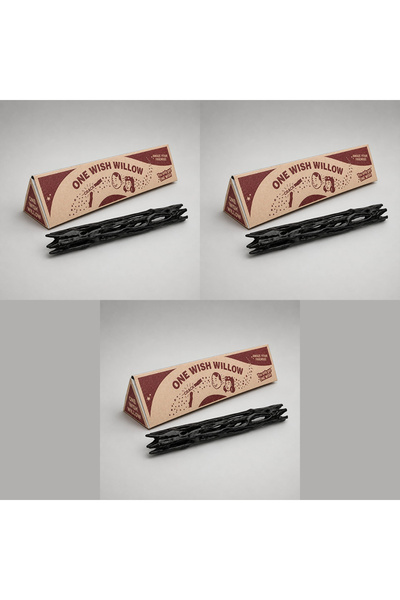 Choice 3PCS 3D Printed One Wish Willow Stick with Box Black Willow Wood Wishi...