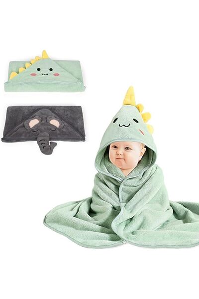 Generic Baby Hooded Bath Towel 2 Packs Premium Natural Microfiber Ultra soft ...