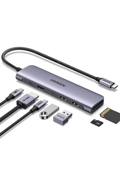 Generic Revodok USB C Hub 7-in-1 with [High-Speed] SD/TF Card Reader, 4K HDMI...