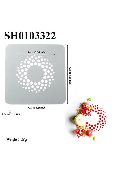 Choice SH0103322 French Mousse Dessert Decoration Silicone Hollowed-out Mold ...