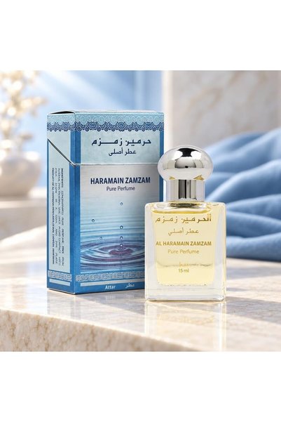 Al Haramain Zamzam Pure Perfume Oil 15ml, Alcohol-Free Unisex Attar, Long Las...