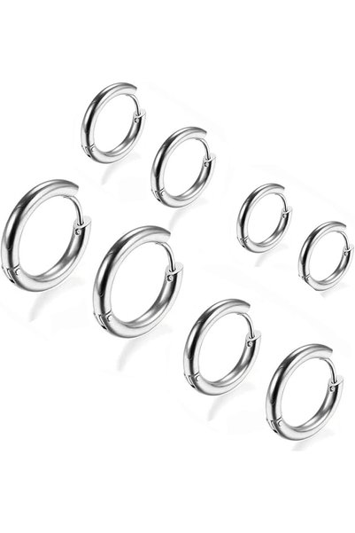 Generic Hoop Earrings Set 18K Gold Plated Earrings Hoops Jewelry Lightweight ...