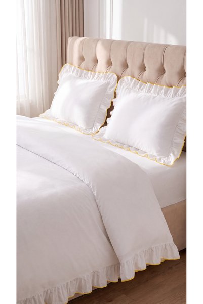 kesenegore Set de lenjerie de pat dublu pentru două persoane, 100% bumbac, cu...