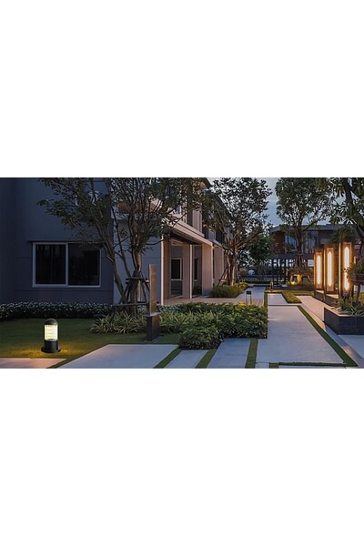 Generic Brand Modern and contemporary design, black transparent garden lanter...