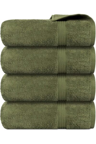 Generic Bath Towel Set (4 Pack, 70 X 140 cm) - 600 GSM 100% Combed Cotton Qui...