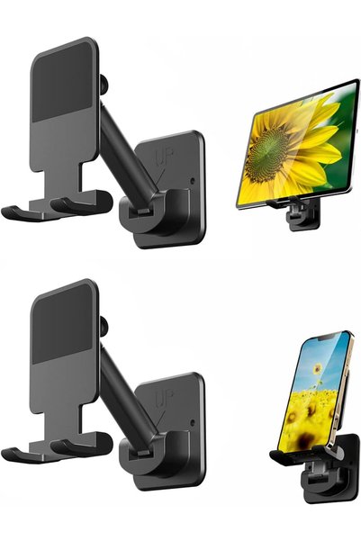 Generic 2 PCS Wall Mount Cell Phone Tablet Holder, Extendable Adjustable Cell...