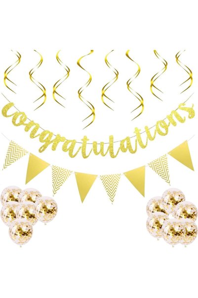 Generic Congratulations Banner, Graduation Banner and Retirement Decorations,...
