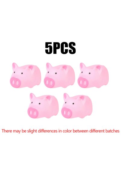 Choice NNLXZ-5PCS-PINK 5-20PCS/Set Squeaky Rubber Pig Mini Cute Pink Pigs Scr...