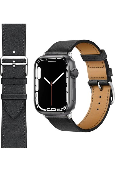 Generic for Apple Watch Band Strap 49mm 45mm 44mm 42mm Genuine Leather for iW...
