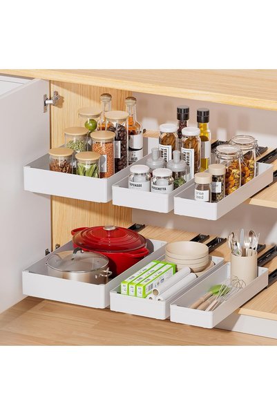 Generic 3 Pack Pull Out Cabinet Organizer, Pull Out Drawers for Cabinets, Sli...