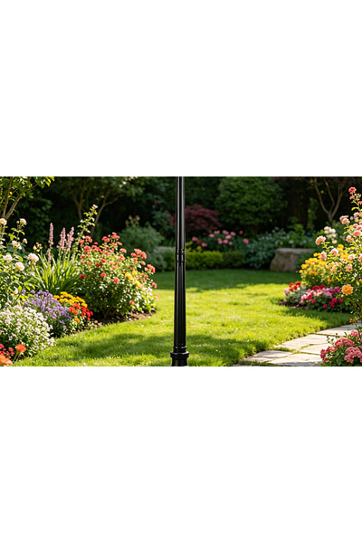 Generic Brand Lantern Islamic Garden 2m 20cm Single Outdoor Black Center E27 ...