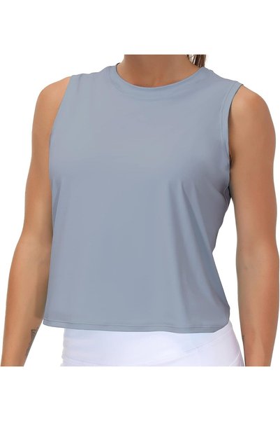 Generic Women's Workout Tank Tops Muscle Sleeveless Cropped Shirts