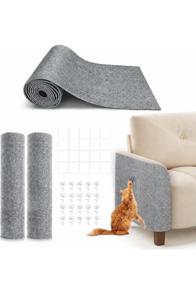 Generic 2PCS 40"x100" Self-Adhesive Cat Scratch Mats – Trimmable DIY Cat Scra...