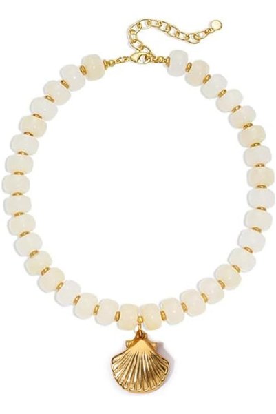 Generic Chunky Beaded Necklace for Women,Boho Colorful Statement Choker