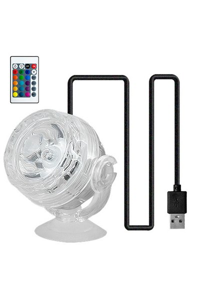 Choice With Remote Control LED Aquarium Spotlights Submersible Colorful Fish ...