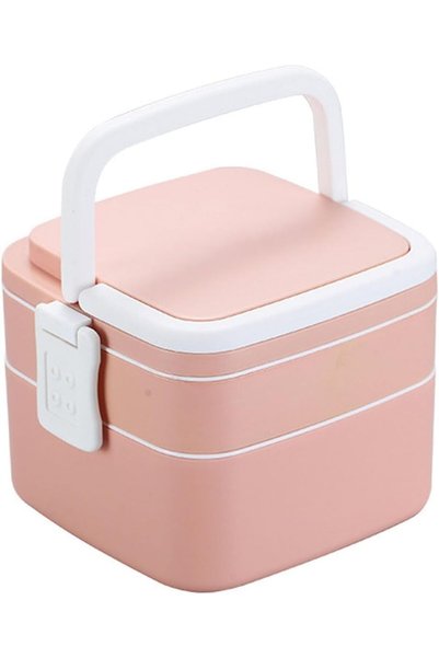 Generic 2-Layer Stackable Bento Box, BPA Free Leakproof Microwave Safe with S...