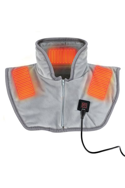 Choice gray New Electric Neck And Shoulder Heating Pad 3 Levels Hot Compress ...