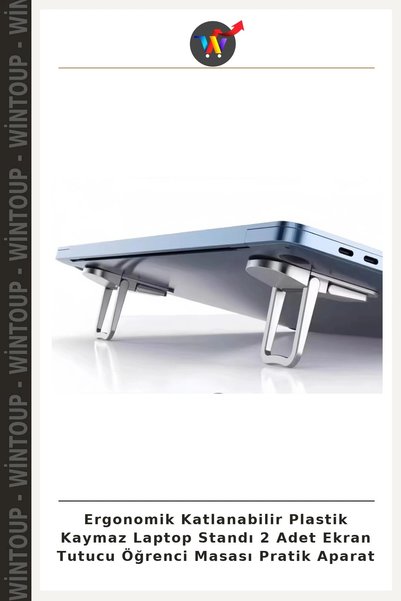 Wintoup Ergonomic Foldable Plastic Non-Slip Laptop Stand with 2 Screen Holder...