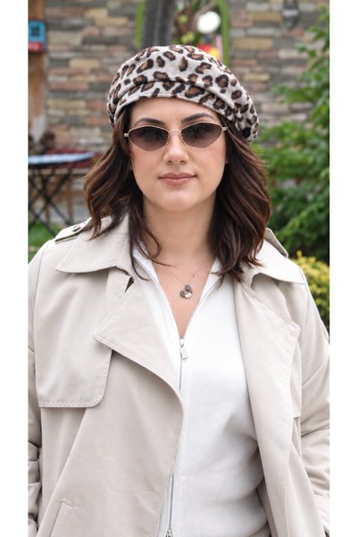 YENGEÇ Leopard-Print Modal Hat