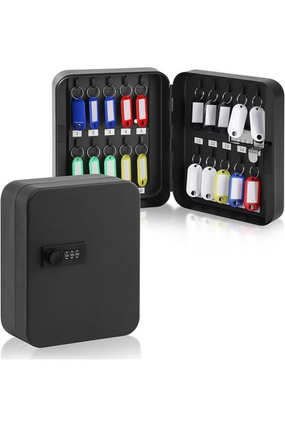 Generic Secure 20-Key Lock Box with Combination Code & Labels | Wall-Mounted ...