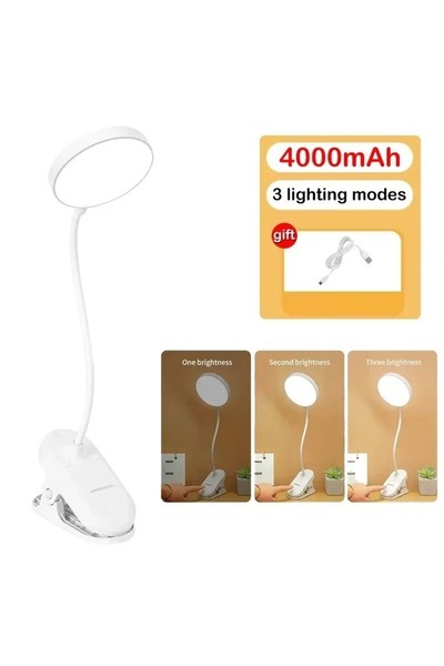 Choice مصباح مكتبي قابل للشحن عبر منفذ USB من النوع C، بسعة 4000 مللي أمبير، ...