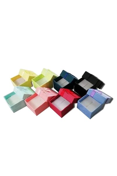 Choice 12PCS Color random 12/24PCS Multicolor Ring Gift Box Jewelry Storage B...