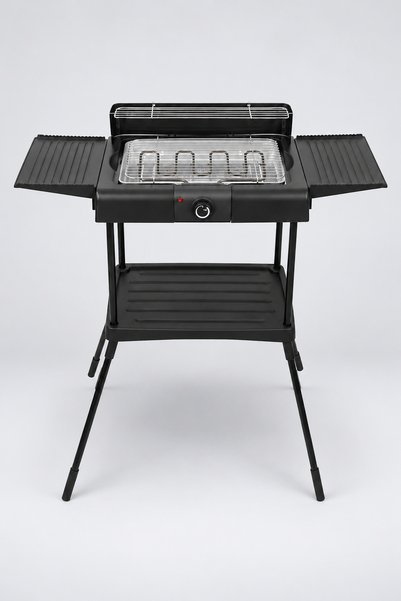 BLACK Grill electric pentru bucătărie, Termostat Reglabil și Raft Inferior, 2...
