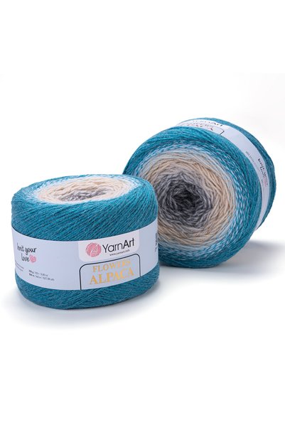 Yarnart Alpaca Flowers 250 g, 940 m, Color-Fade, 1 Skein, 417