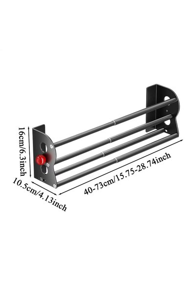 Choice Dark-gray-B Over Door Shoe Rack Magnetic No Drill Extendable Double La...